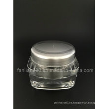 Botellas de crema de acrílico personalizadas de lujo para envases cosméticos
